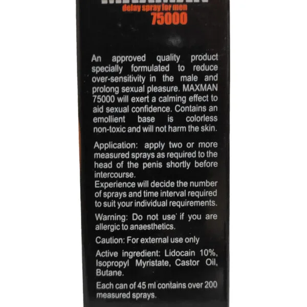 Maxman Delay Spray Extra Strong  For Men 45CC