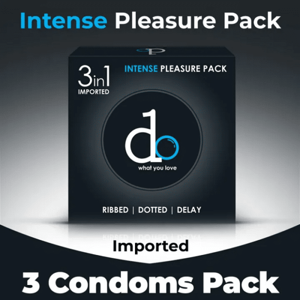 DO Condom 3in1 Ribbed Dotted Timing Condom