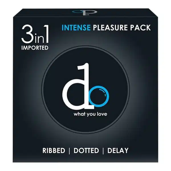DO Condom 3in1 Ribbed Dotted Timing Condom
