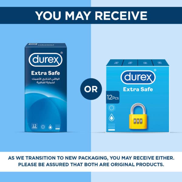 Durex Extra Safe Condoms Packaging